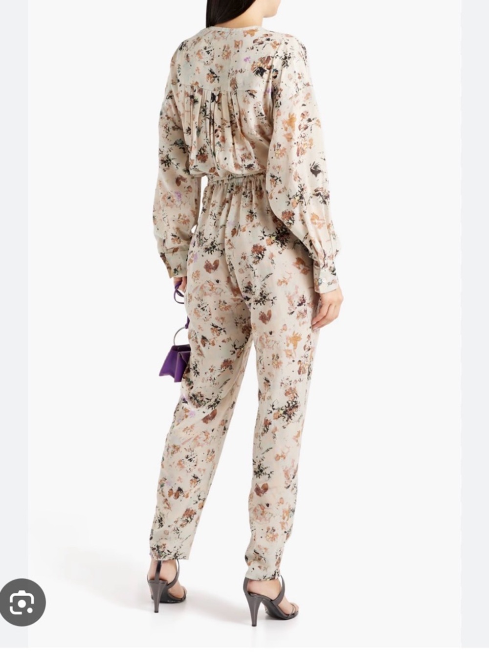 IRO Mattai Wrap-effect Floral-print jumpsuit